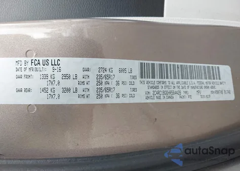 2017 Chrysler Pacifica Touring-L из США, поврежденный, VIN 2C4RC1BG6HR564428